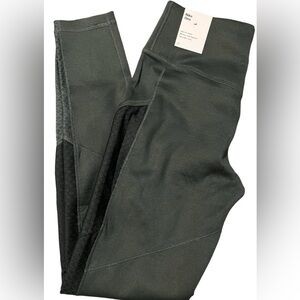 Nike One green black mid rise full length leggings tight fit buttery soft sz S